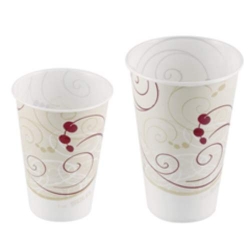 SCCR7NSYM - SOLO CUP Symphony™ Design Wax-Coated Paper Cold Cup - 7-OZ.