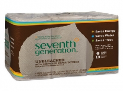 SEV13737PK - SEVENTH GENERATION Natural Unbleached 100% Recycled Paper Towels - 11 X 9