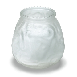 STE 234V-4-FWH - STERNO Euro-Venetian® Filled Glass Candles - White Frost