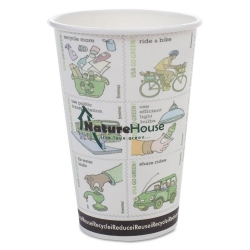 SVAC010RNPK -  NatureHouse® Compostable Insulated Paper/PLA Corn Plastic Lined Hot Cups - 25/PK, 10 oz.